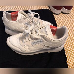 Reebok Classic White and Red Sneakers